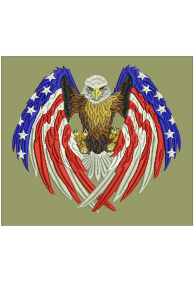 Pet075 - Big Flag wings American eagle